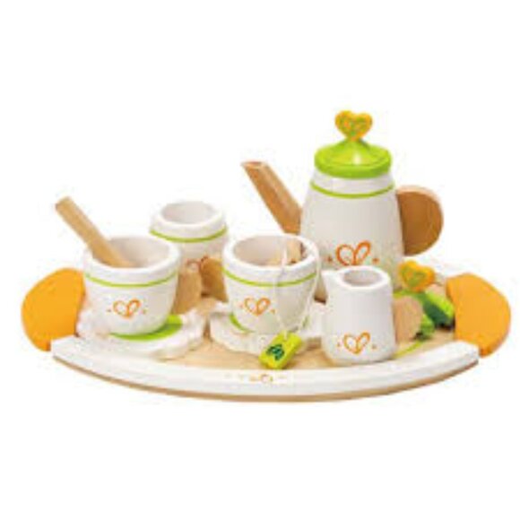 New in Box Hape Wooden Play Tea Set for Two Kitchen toy🍵 3+ - Picture 3 of 11